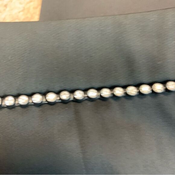 Jacob black satin effect rhinestone trim waist dress pants trousers Sz9/10 - Picture 4 of 10